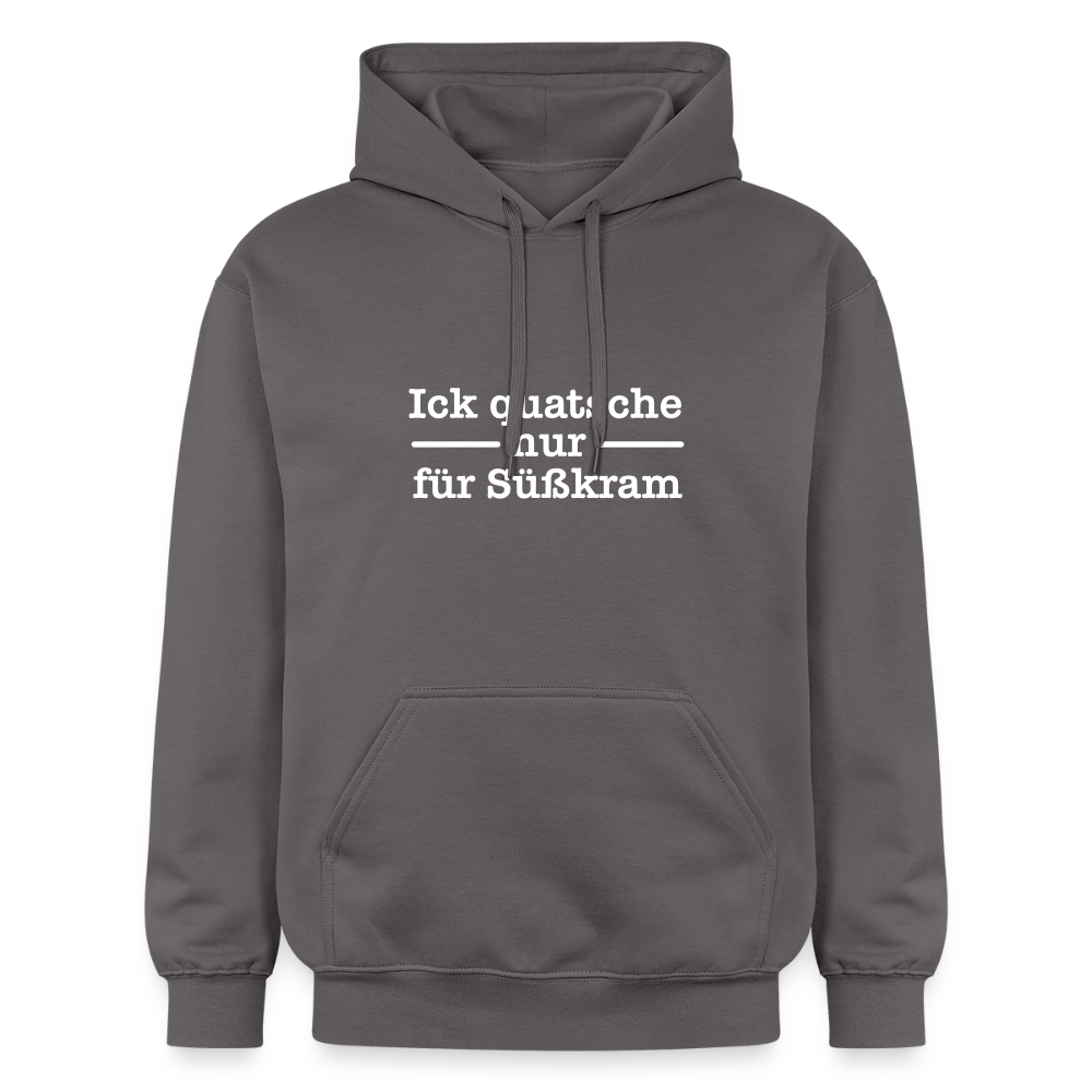 Ick quatsche nur für Süßkram - Hoodie - Dunkelgrau