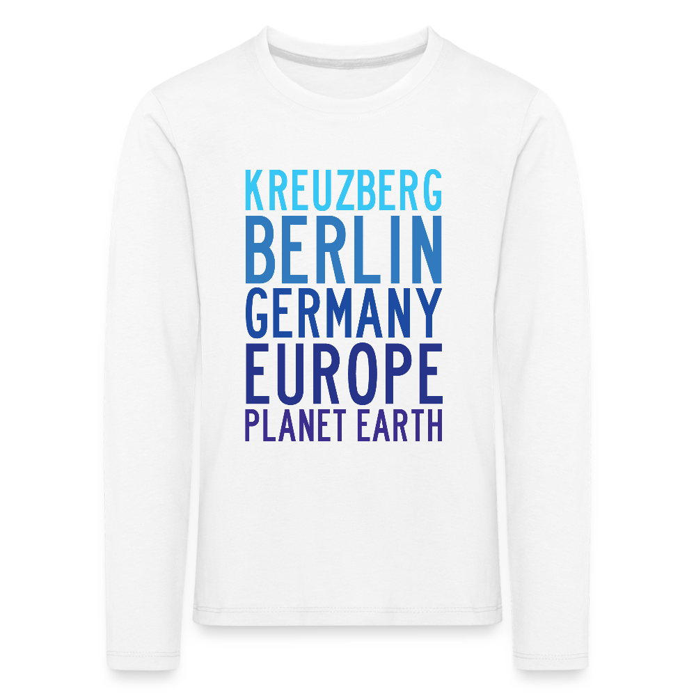 Kreuzberg - Planet Earth - Kinder Langarmshirt - Weiß