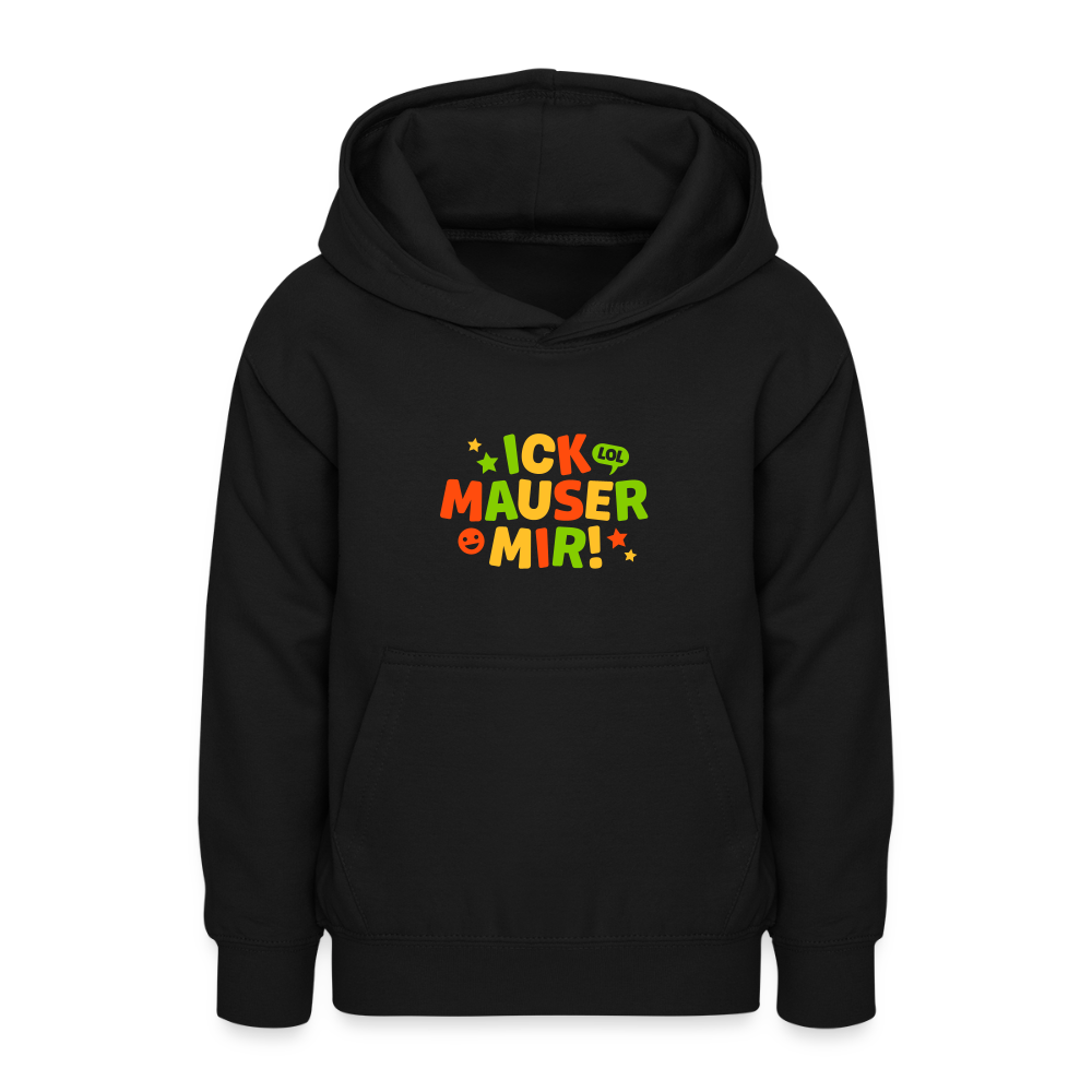 ick mauser - Teenager Hoodie - Schwarz