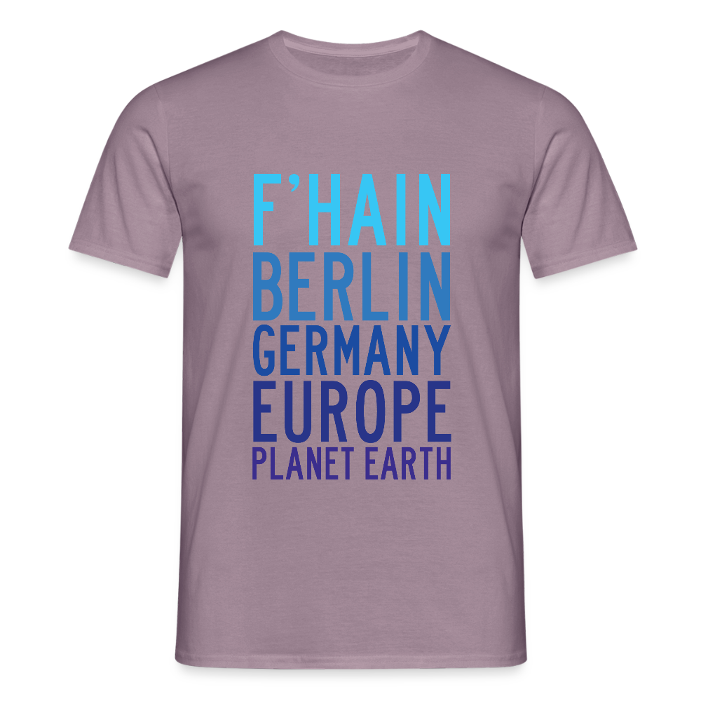 F'hain - Planet Earth - Männer Premium T-Shirt - Lilagrau