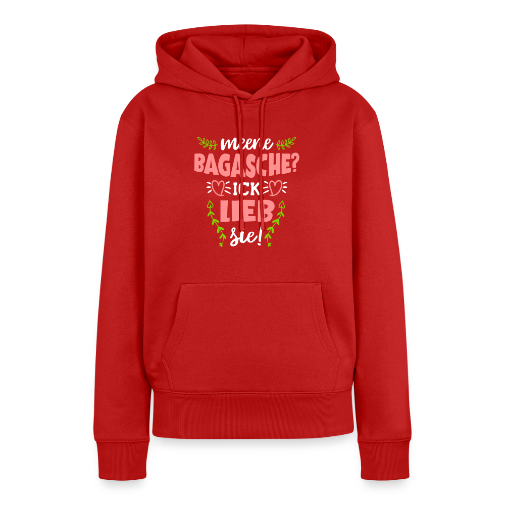Meene Bagasche Ick Lieb Sie - Frauen Premium Hoodie - Rot