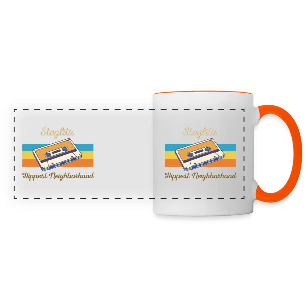 Steglitz Hippest Neighborhood - Tasse zweifarbig - Weiß/Orange