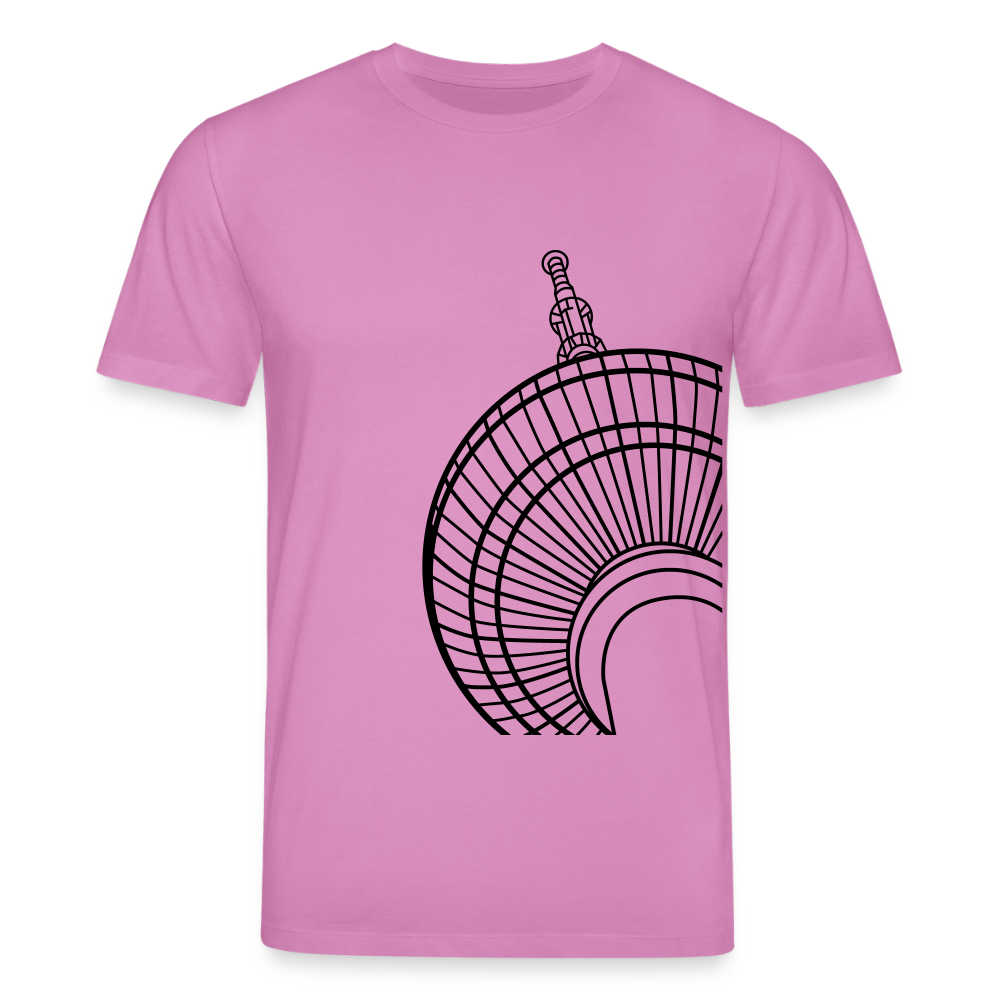 Der Turm von unten - schwarz - Unisex Bio T-Shirt - Pink