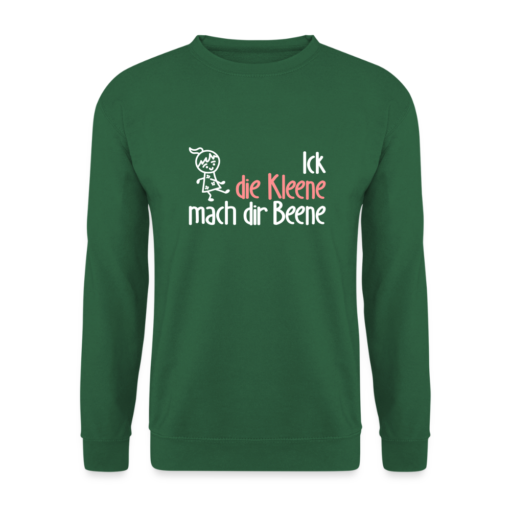 Ick, die Kleene, mach dir Beene! - Unisex Pullover - Grün