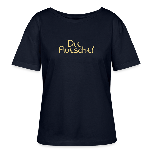 Dit flutscht! - Relaxed Rundhals Frauen Bio-T-Shirt - Navy