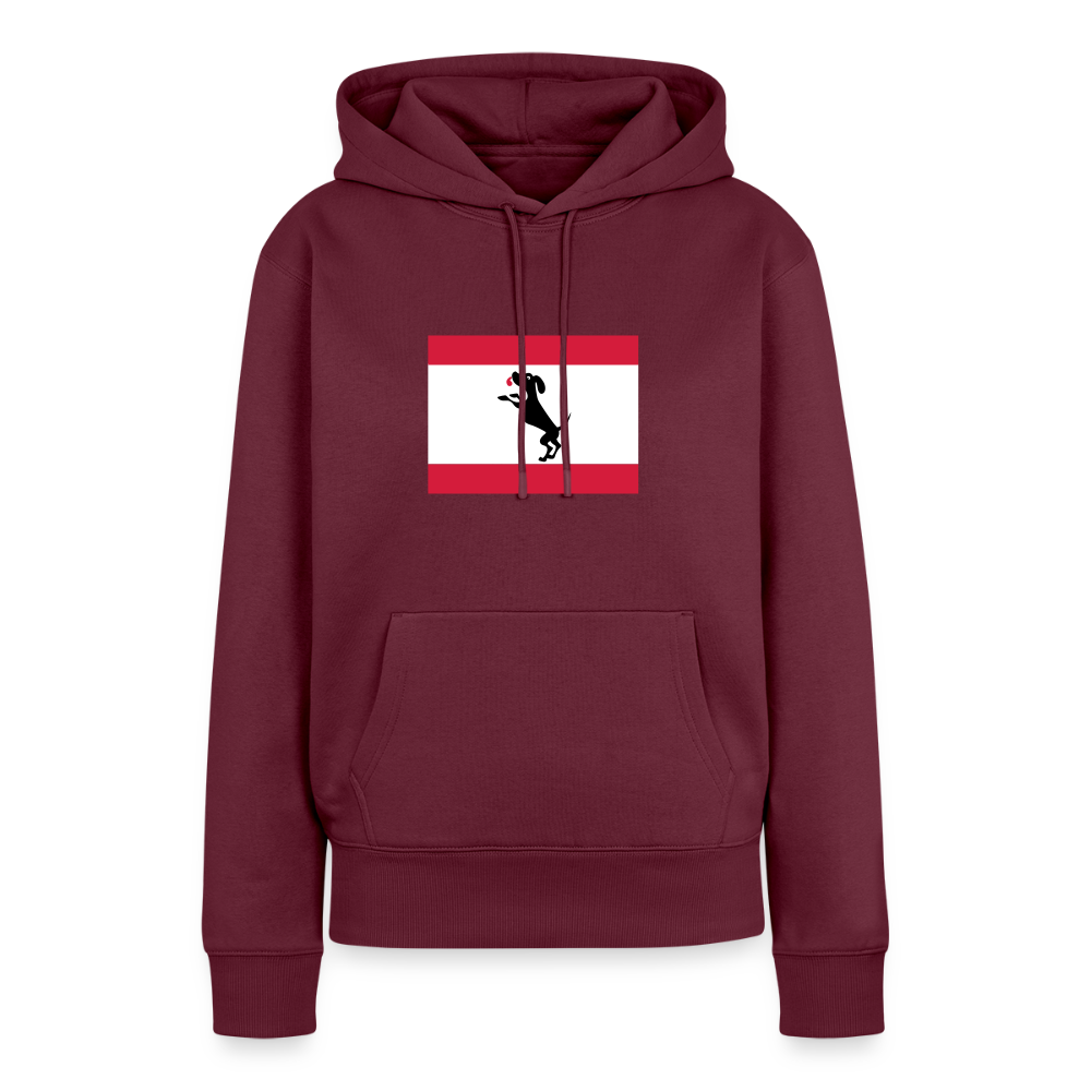 Berliner Flagge mit Hund - Frauen Premium Hoodie - Burgunderrot