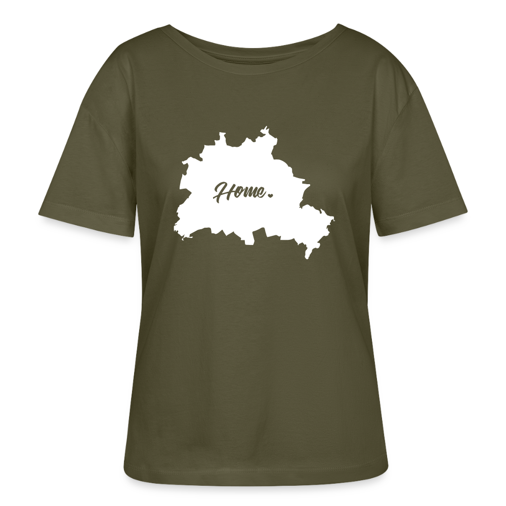 Heimat Berlin - Relaxed Rundhals Frauen Bio-T-Shirt - Khaki