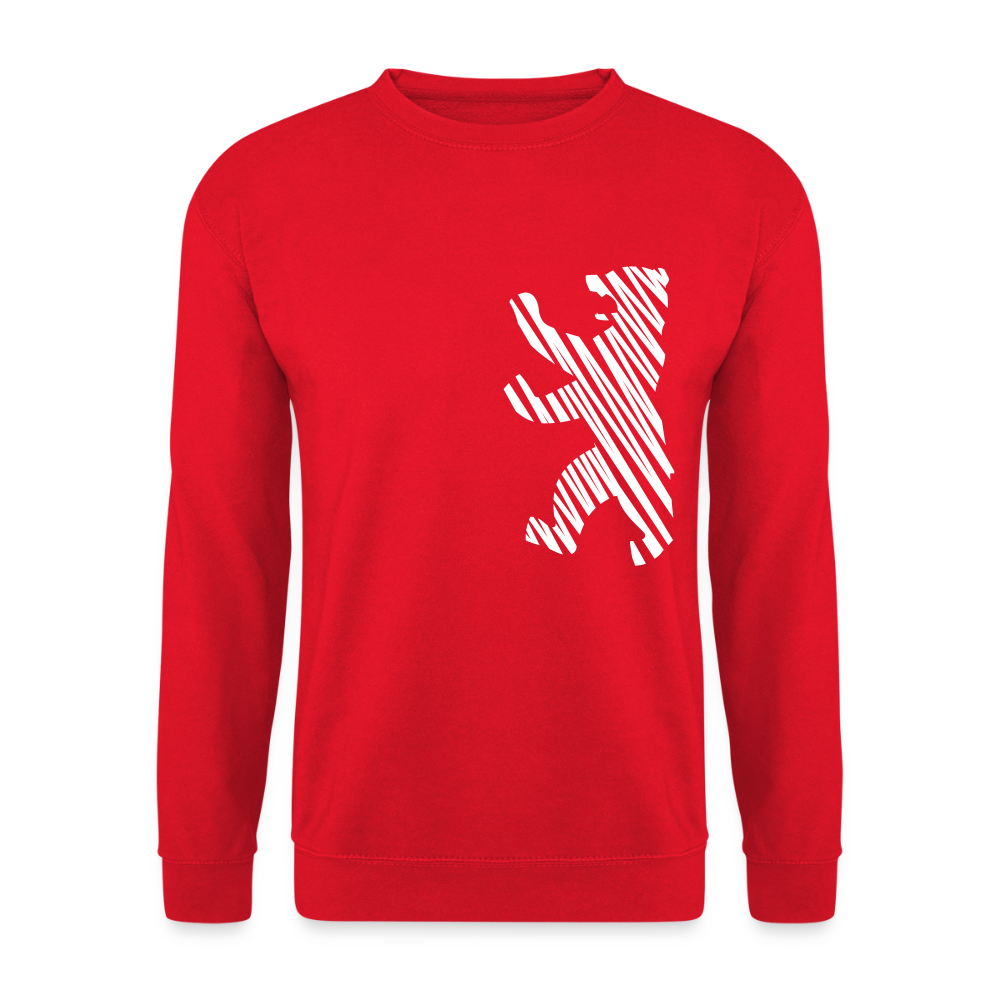 Berliner Bär im Netz - weiß - Unisex Pullover - Rot