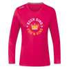 Keen Ding für'n King - Frauen Sport Langarmshirt - dunkles Pink