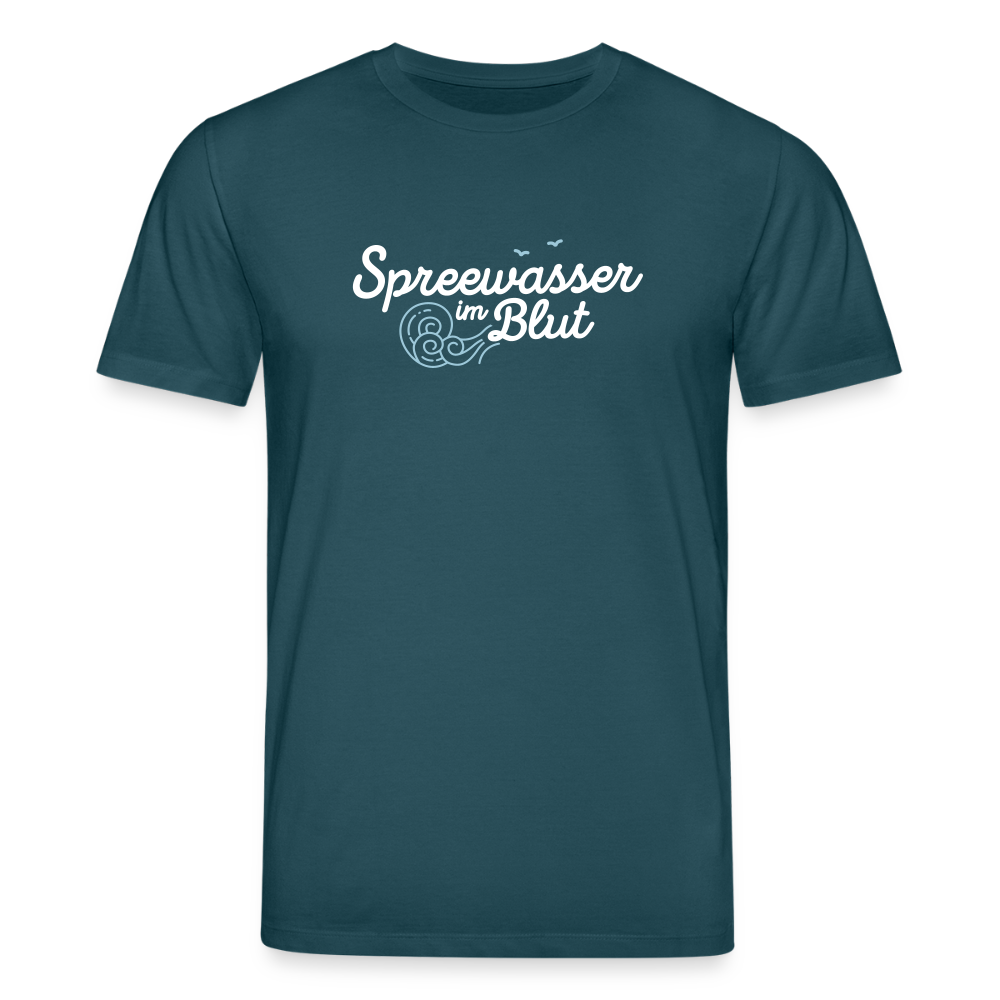 Spreewasser im Blut - Unisex Bio T-Shirt - Dunkles Petrol