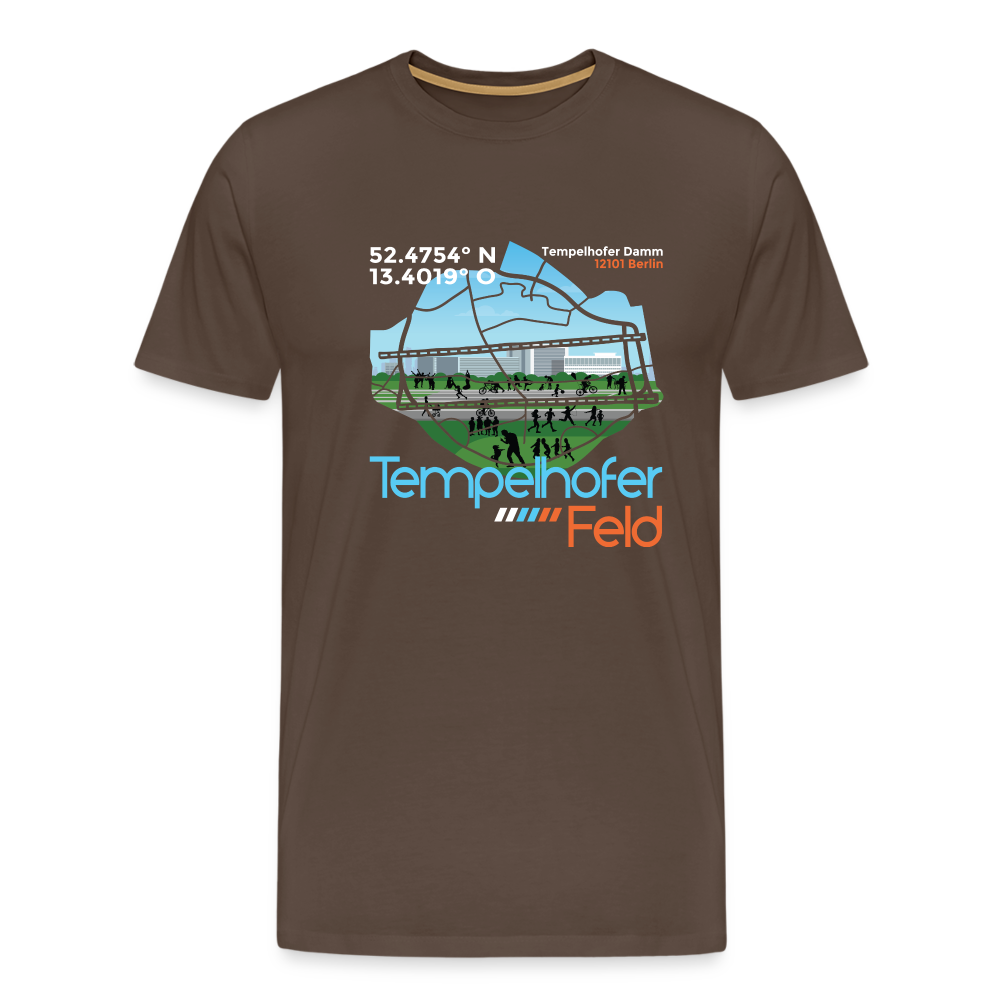 Tempelhofer Feld - Männer Premium T-Shirt - Edelbraun