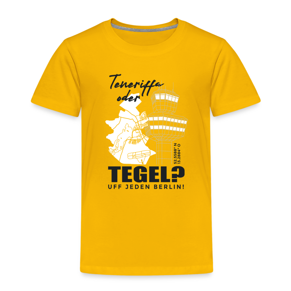 Teneriffa oder Tegel - Kinder Premium T-Shirt - Sonnengelb