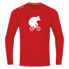 Fahrradbär - Männer Sport Langamshirt - Rot