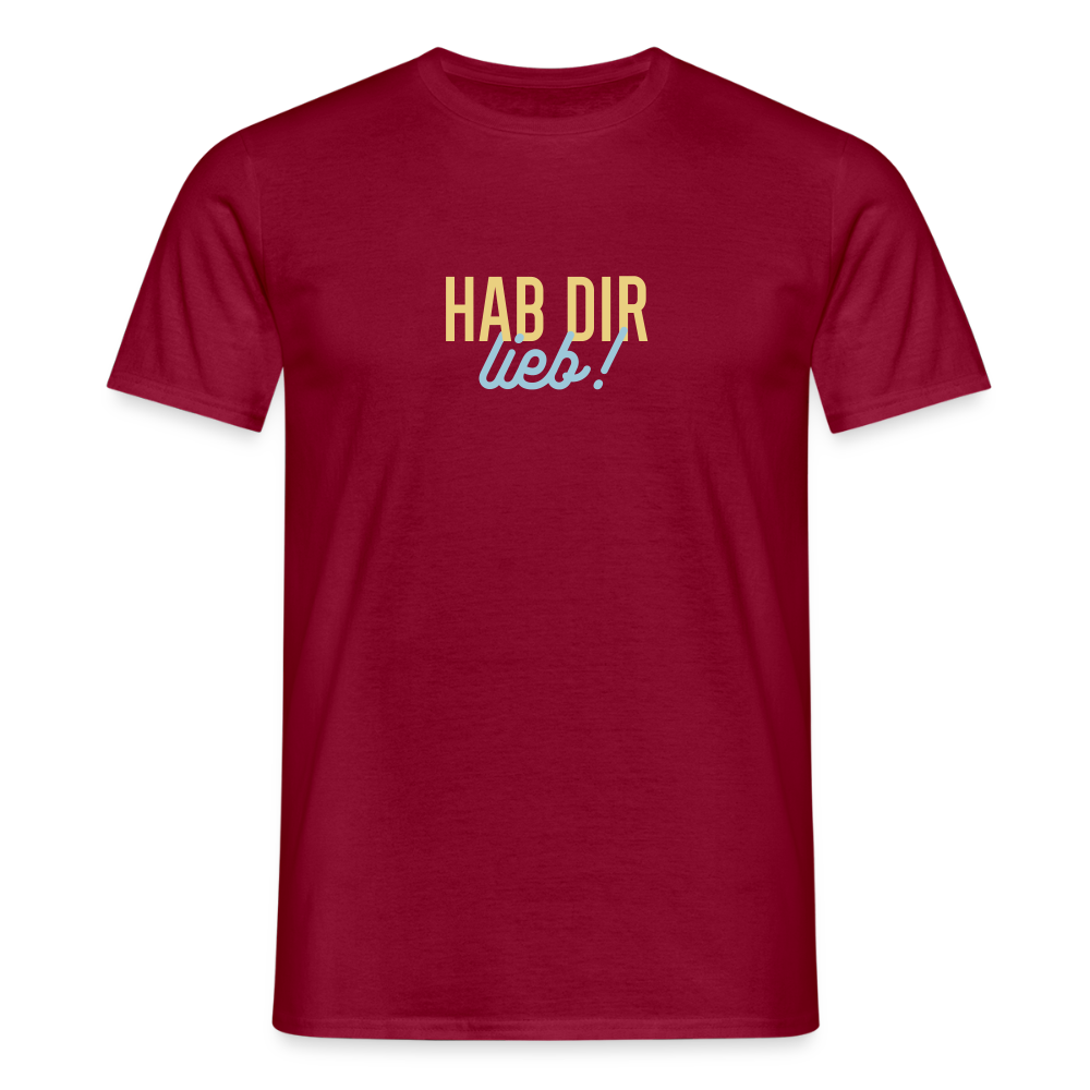 Hab Dir Lieb! - Männer Premium T-Shirt - Ziegelrot
