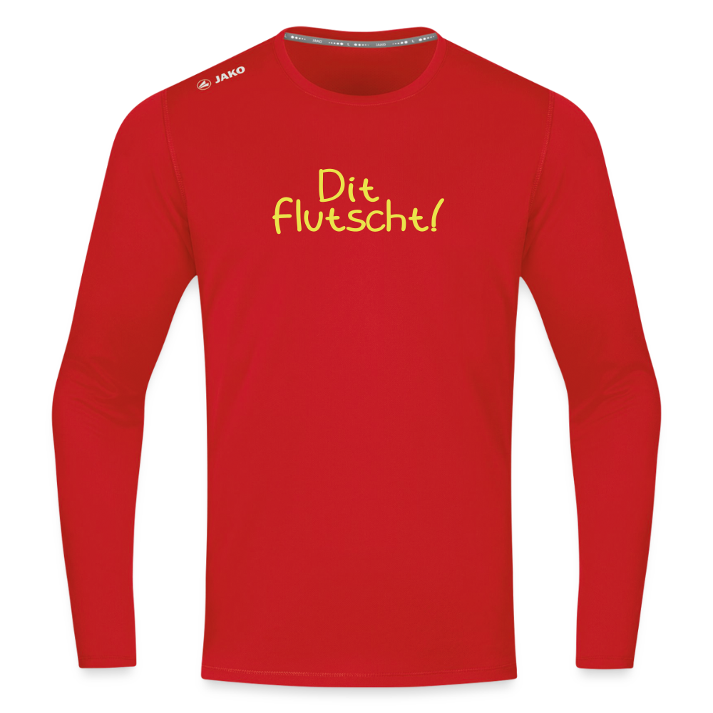 Dit flutscht! - Männer Sport Langamshirt - Rot