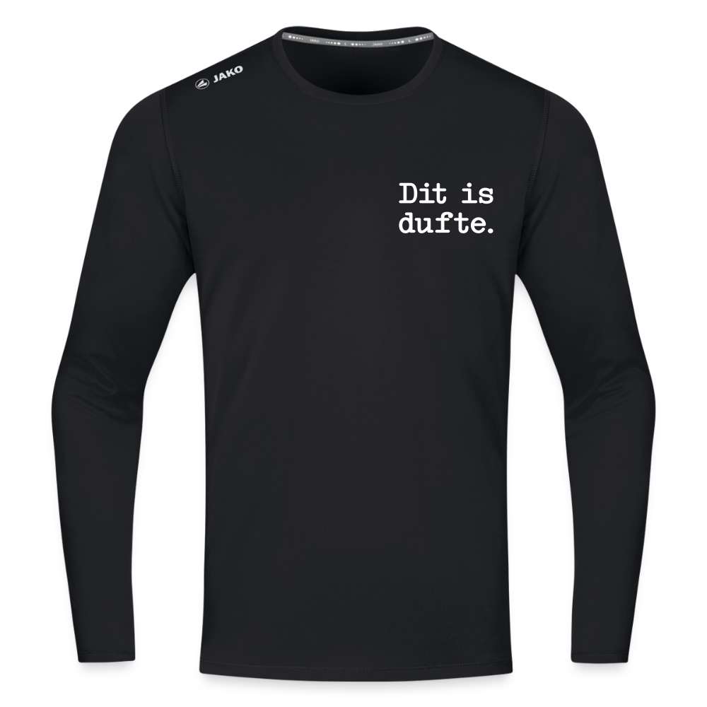 Dit is dufte - Männer Sport Langamshirt - Schwarz