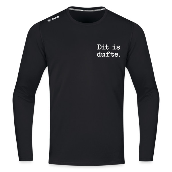 Dit is dufte - Männer Sport Langamshirt - Schwarz