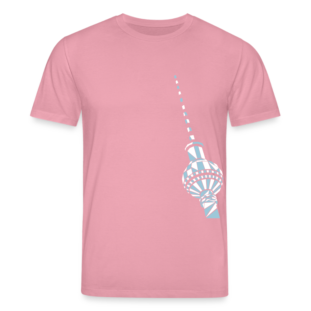 Fernsehturm Geometrie - Unisex Bio T-Shirt - Lila Traum