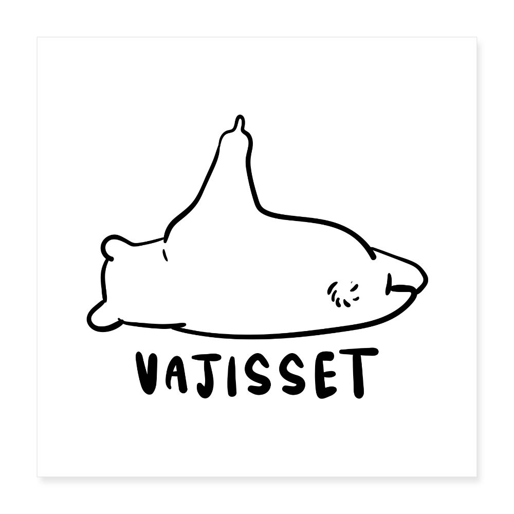 Vajisset Bär - Poster 40x40 cm - Weiß