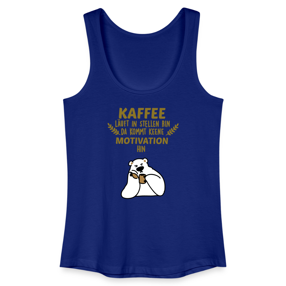Kaffee motiviert - Frauen Bio Tank Top - Königsblau
