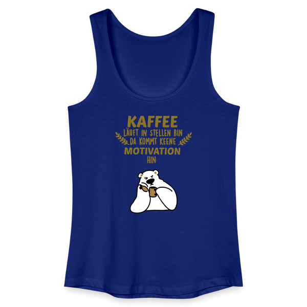 Kaffee motiviert - Frauen Bio Tank Top - Königsblau