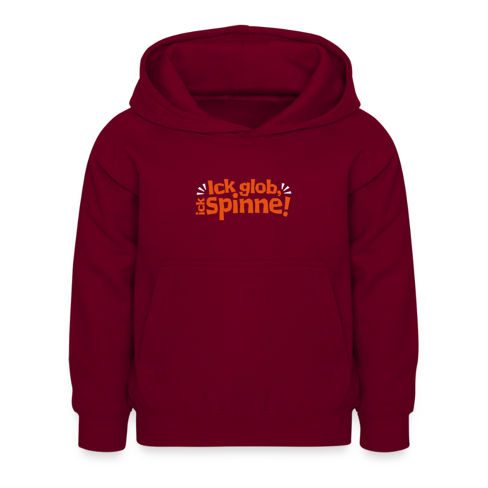 Ick glob, ick spinne! - Kinder Hoodie - Bordeaux