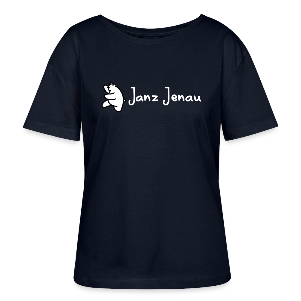 Janz Jenau - Relaxed Rundhals Frauen Bio-T-Shirt - Navy