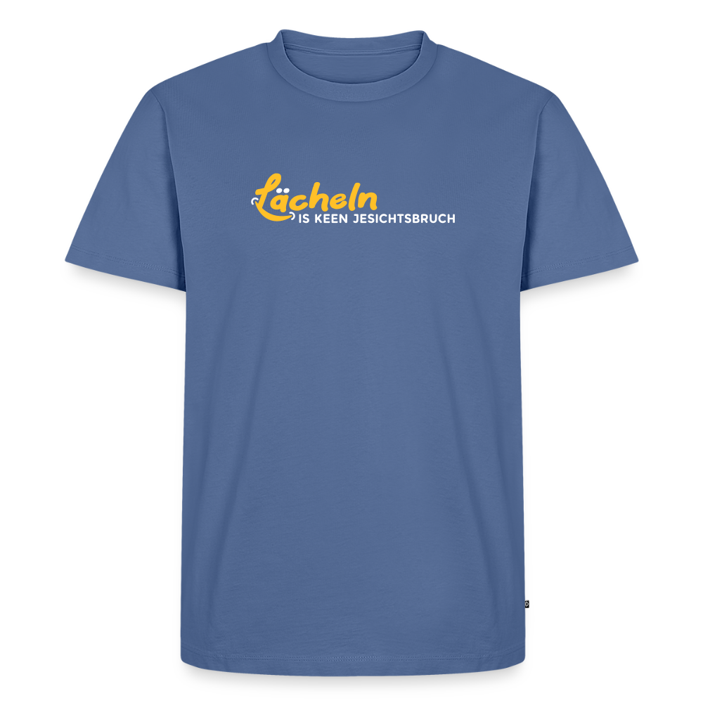 Lächeln is keen Jesichtsbruch - Männer Premium T-Shirt - Taubenblau