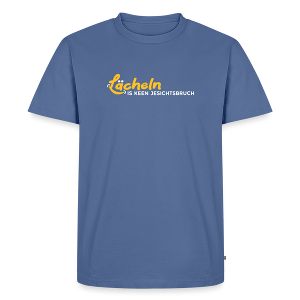 Lächeln is keen Jesichtsbruch - Männer Premium T-Shirt - Taubenblau