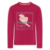Friesland oder Friedrichshain - Kinder Langarmshirt - dunkles Pink