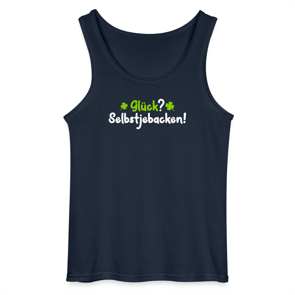 Glück? Selbstjebacken - Männer Tank Top - Navy