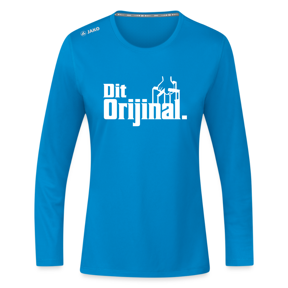Dit Orijinal - Frauen Sport Langarmshirt - Saphirblau