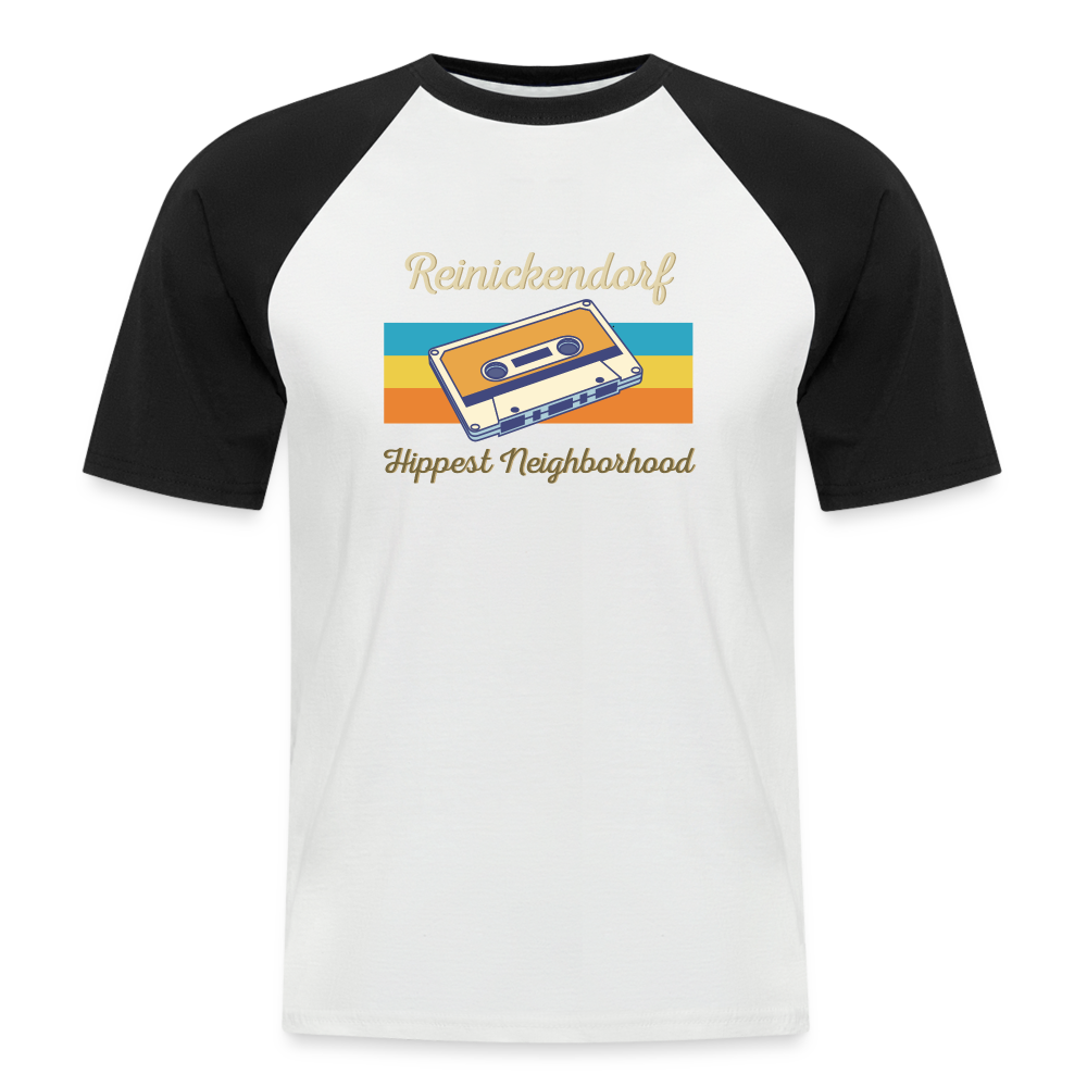 Reinickendorf  Hippest Neighborhood - Männer Baseball T-Shirt - Weiß/Schwarz
