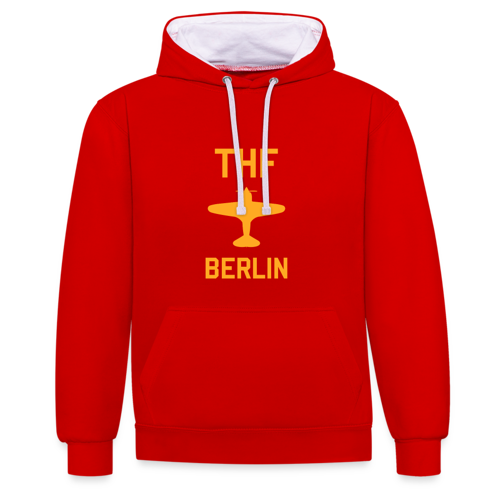 THF - Kontrast Hoodie - Rot/Weiß