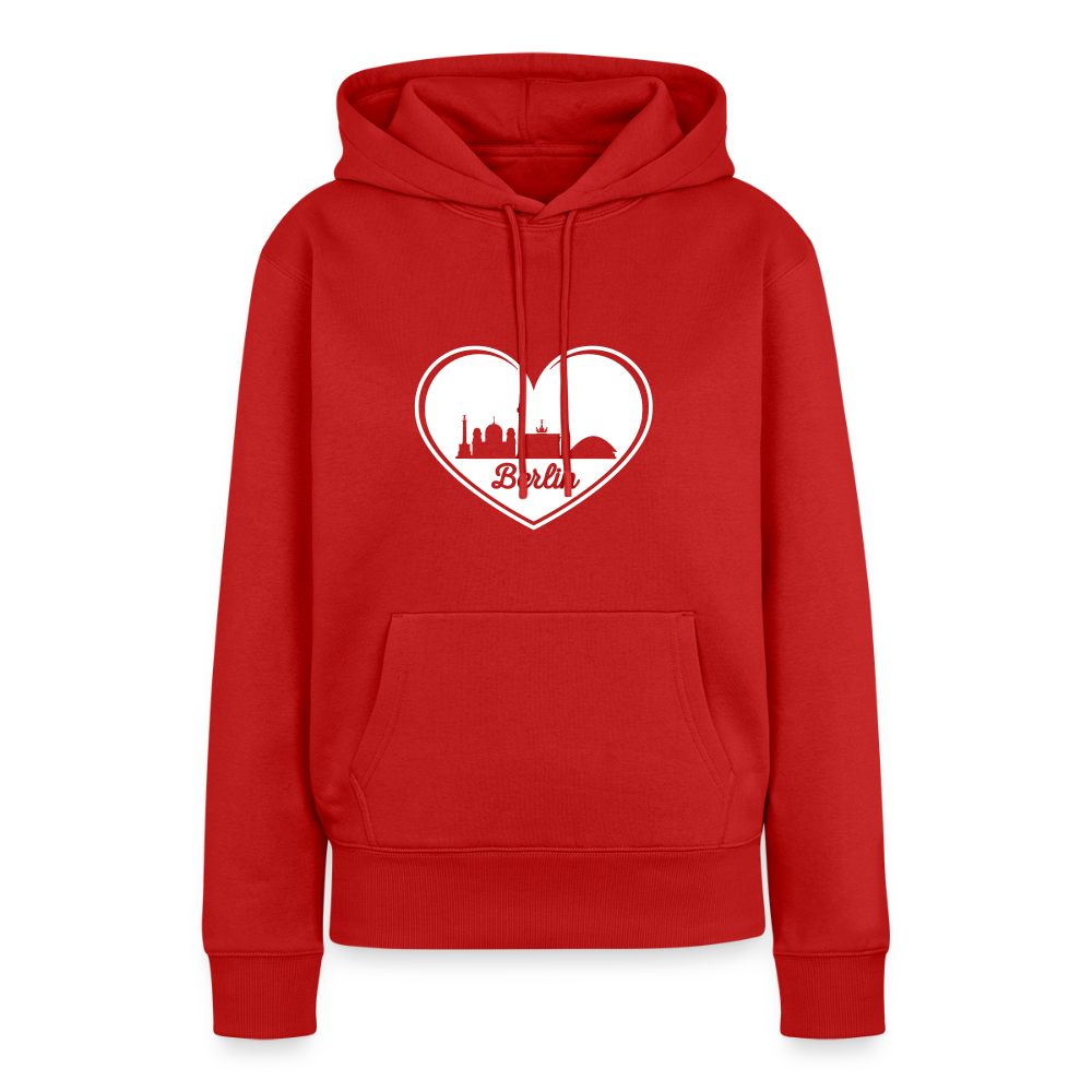 I love Berlin weiß - Frauen Premium Hoodie - Rot