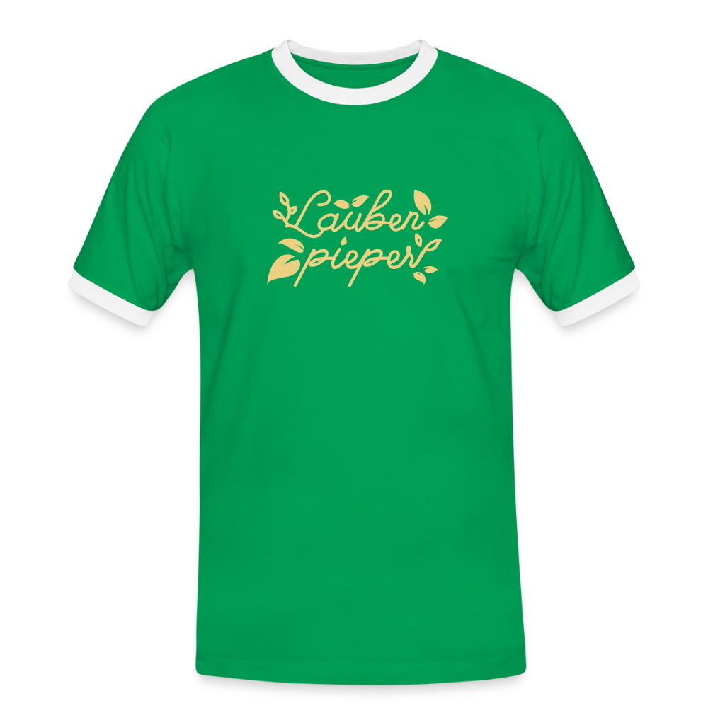Lauben pieper - Männer Ringer T-Shirt - Kelly Green/Weiß