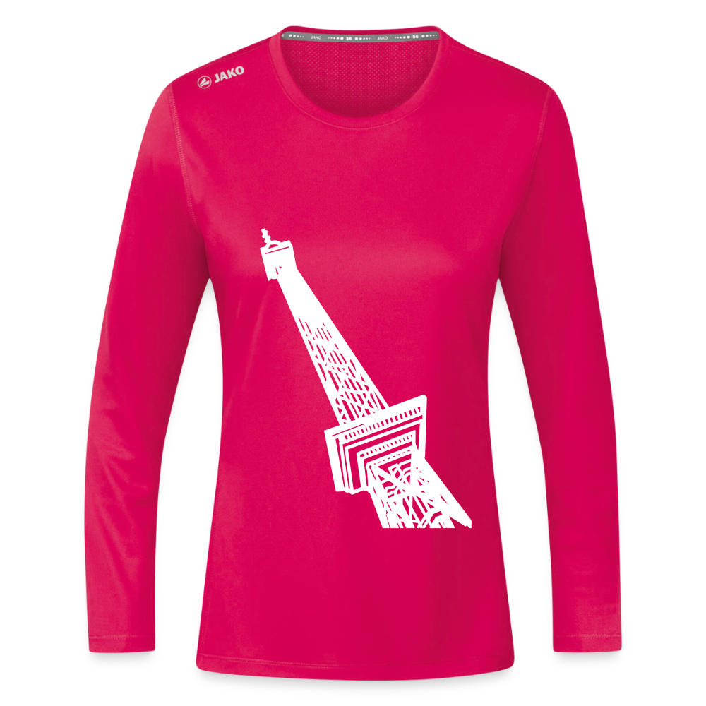 Der Funkturm - Frauen Sport Langarmshirt - dunkles Pink