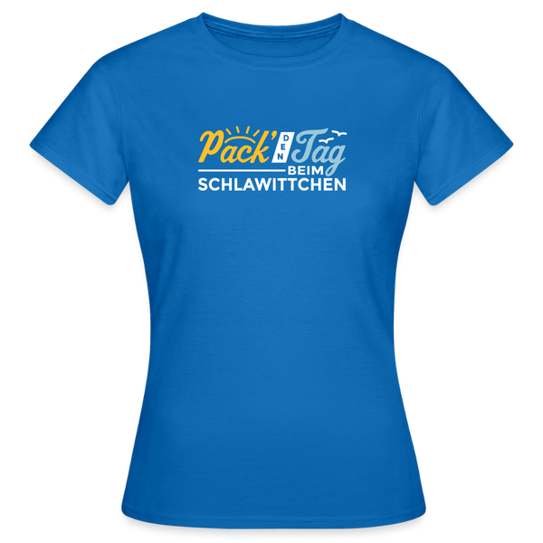 Pack' den Tag beim Schlawittchen - Frauen Premium T-Shirt - Royalblau
