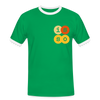 IsSo - Männer Ringer T-Shirt - Kelly Green/Weiß
