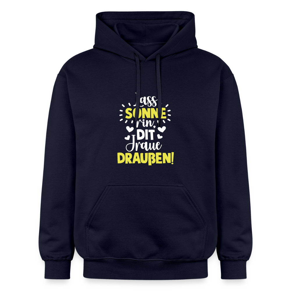 Lass Sonne rin, dit Jraue draußen! - Hoodie - Navy