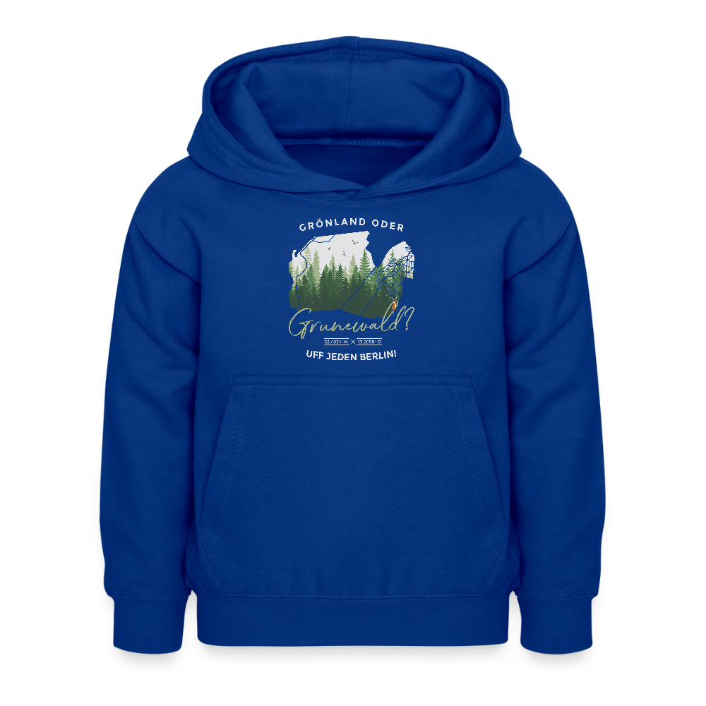 Grönland oder Grunewald - Kinder Hoodie - Royalblau