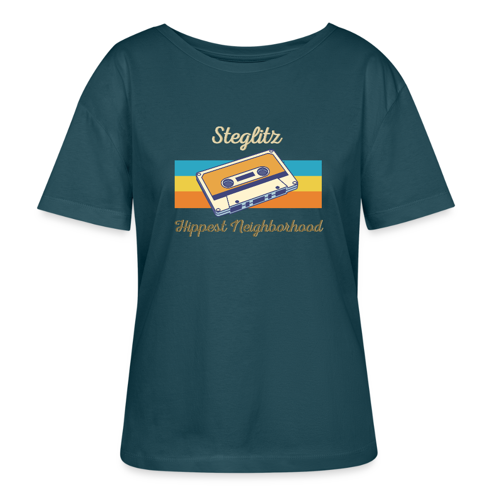 Steglitz Hippest Neighborhood - Relaxed Rundhals Frauen Bio-T-Shirt - Dunkles Petrol