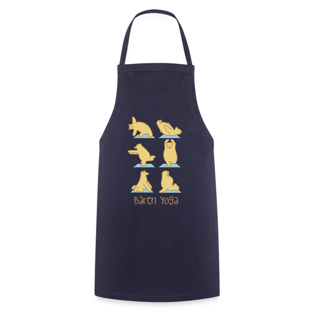 Bären Yoga - Kochschürze - Navy