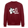 Dit kann ick ooch! - Unisex Bio Sweatshirt - Burgunderrot