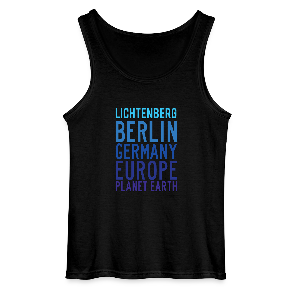 Lichtenberg Planet Earth - Männer Tank Top - Schwarz