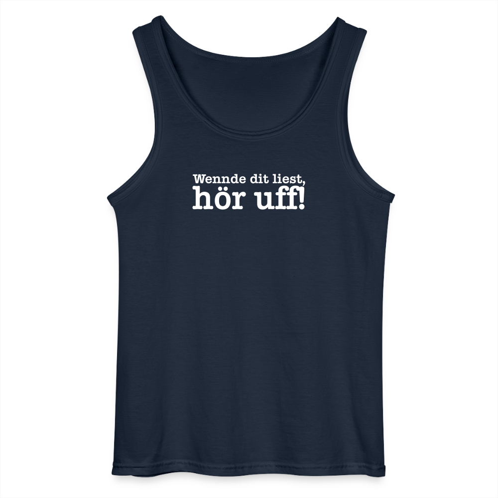 Wenn de dit liest, hör uf! - Männer Tank Top - Navy