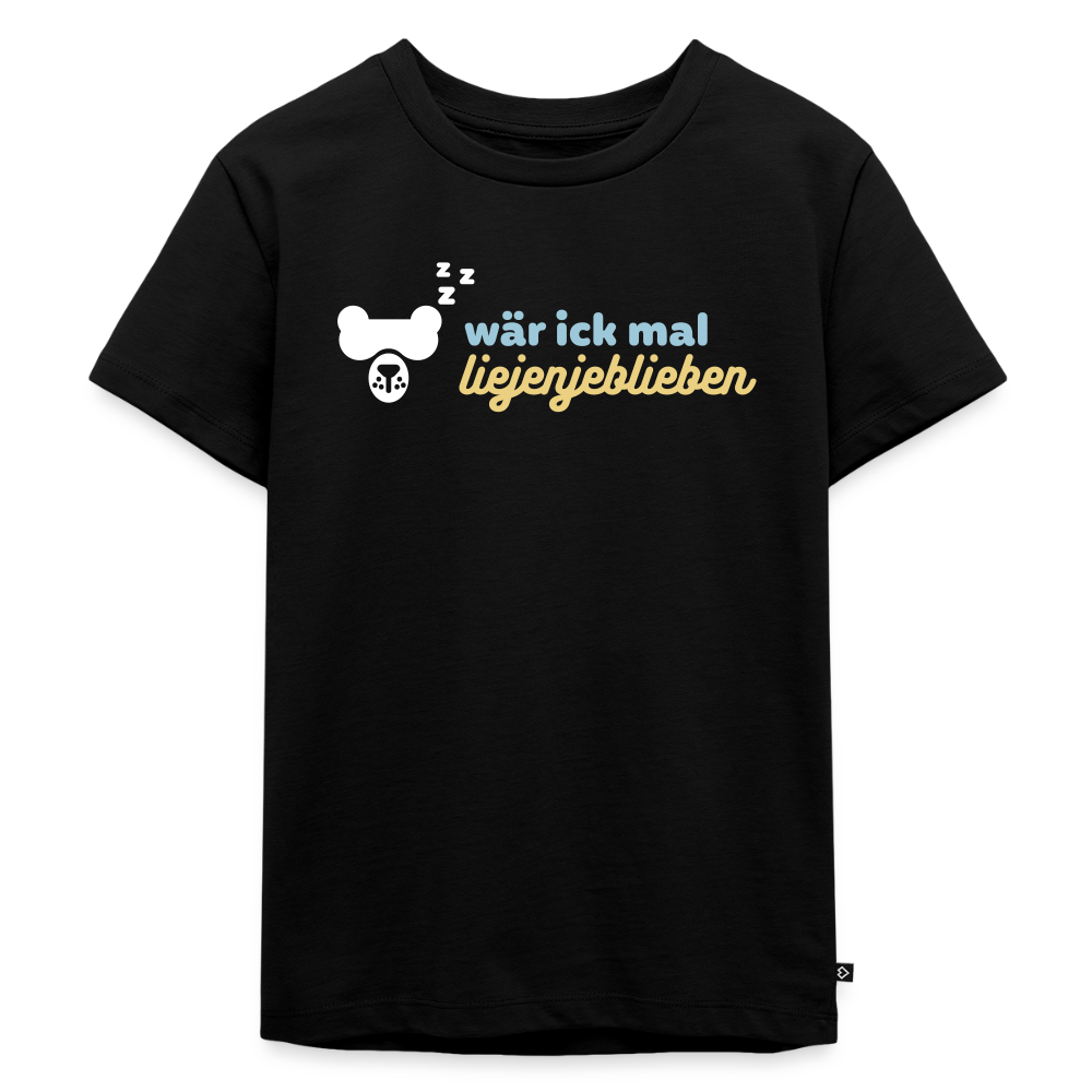 wär ick mal liejenjeblieben - Kinder Premium T-Shirt - Schwarz