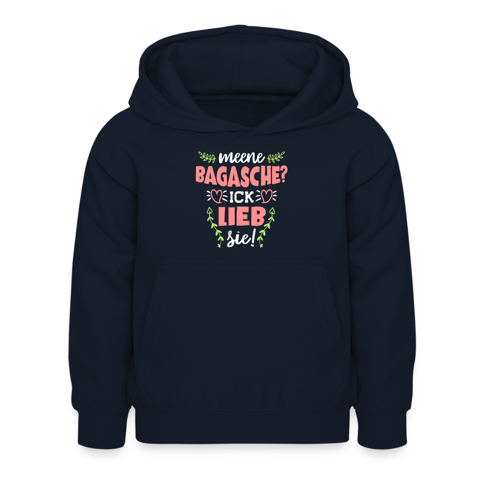 Meene Bagasche Ick Lieb Sie - Kinder Hoodie - Navy