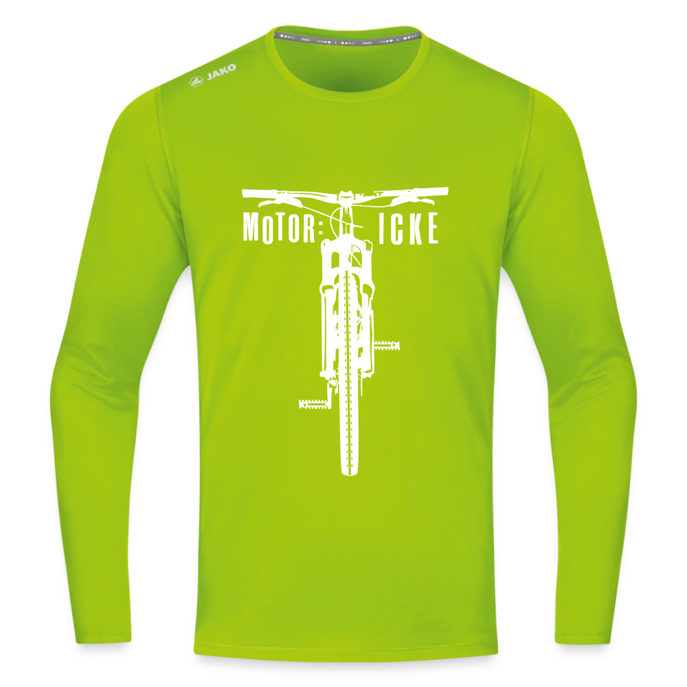 Motor icke - Männer Sport Langamshirt - Neongrün