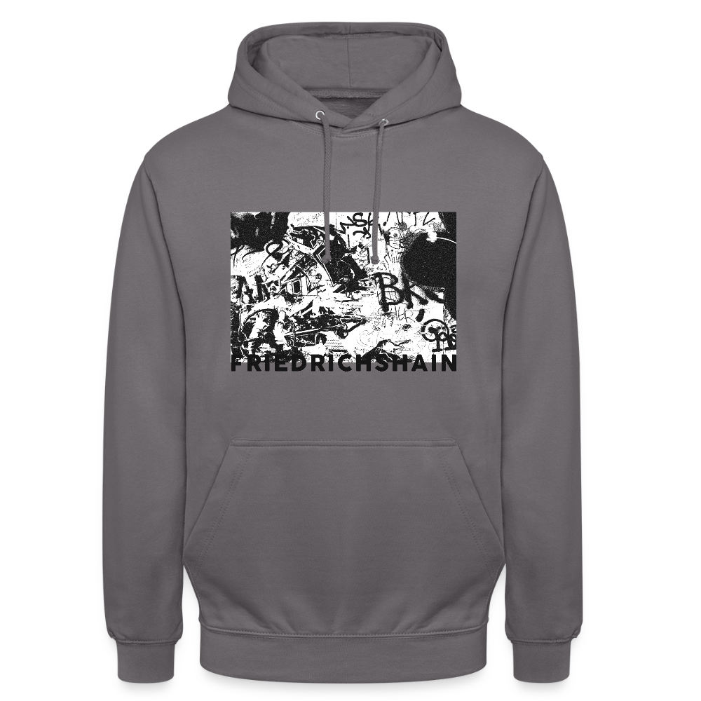 Friedrichshain Graffiti - Unisex Hoodie - Mittelgrau